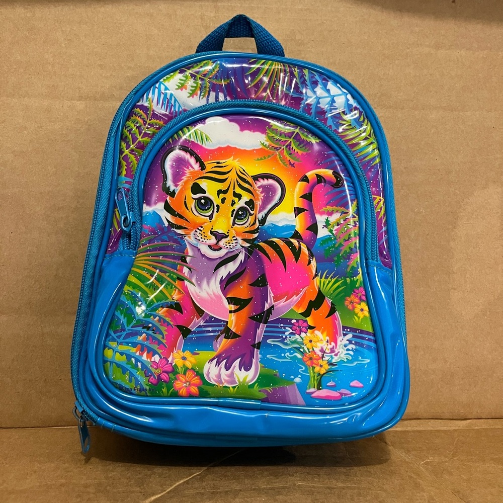 Vintage Y2K Lisa Frank Backpack Lunch Bag Forrest the Tiger 90s 2000’s FLAW